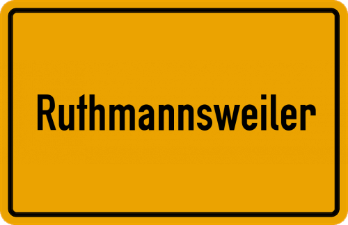 Ortsschild Ruthmannsweiler, Mittelfranken