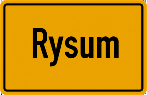 Ortsschild Rysum
