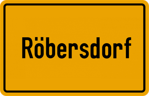 Ortsschild Röbersdorf