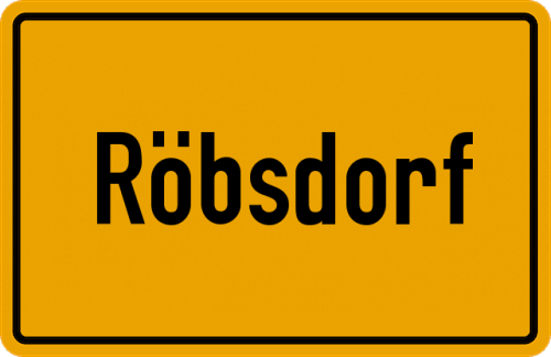 Ortsschild Röbsdorf