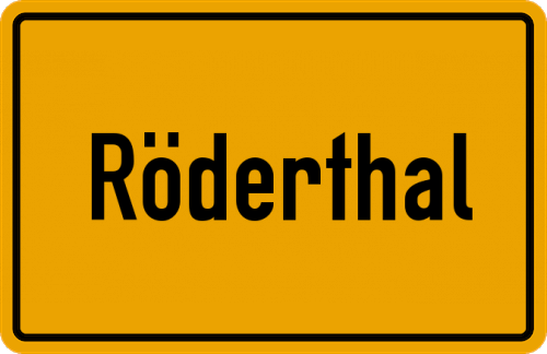 Ortsschild Röderthal