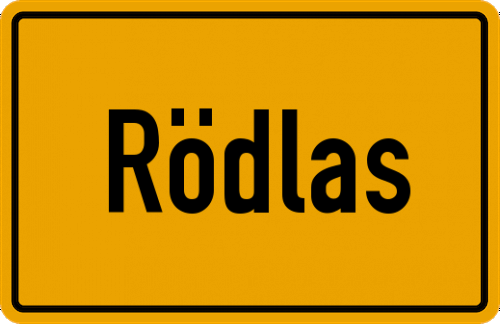 Ortsschild Rödlas