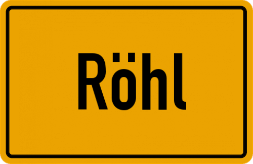 Ortsschild Röhl