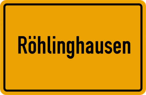 Ortsschild Röhlinghausen