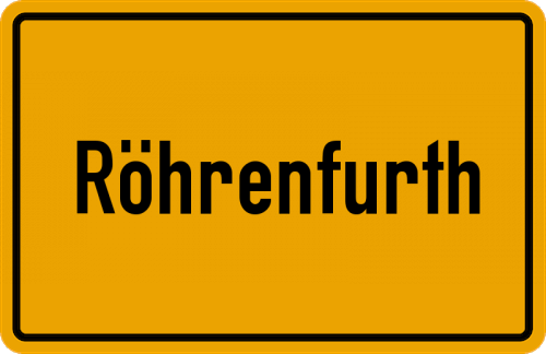 Ortsschild Röhrenfurth