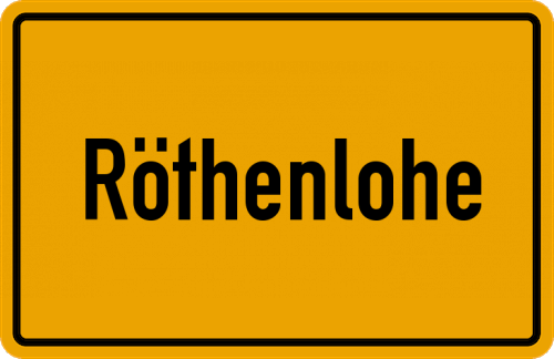 Ortsschild Röthenlohe