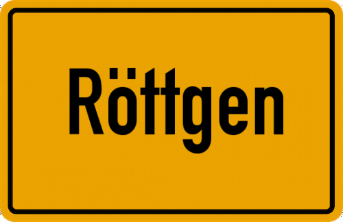 Ortsschild Röttgen, Kreis Bonn