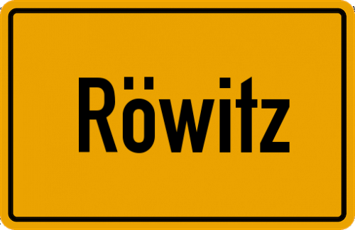 Ortsschild Röwitz