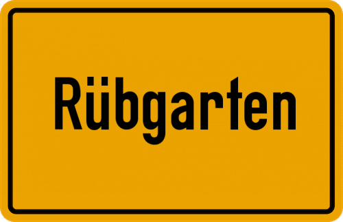 Ortsschild Rübgarten