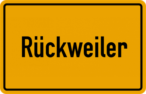 Ortsschild Rückweiler