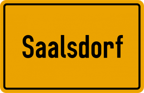 Ortsschild Saalsdorf