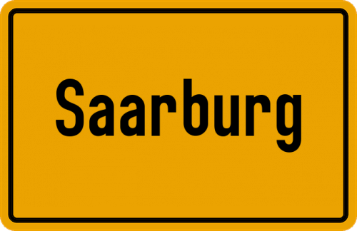 Ortsschild Saarburg