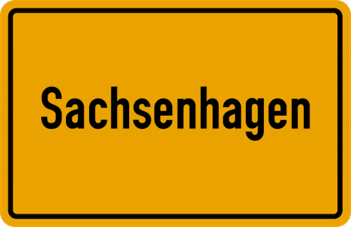 Ortsschild Sachsenhagen
