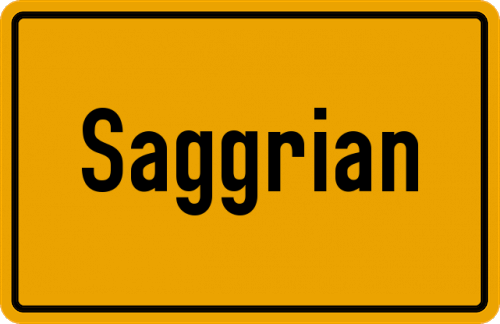 Ortsschild Saggrian