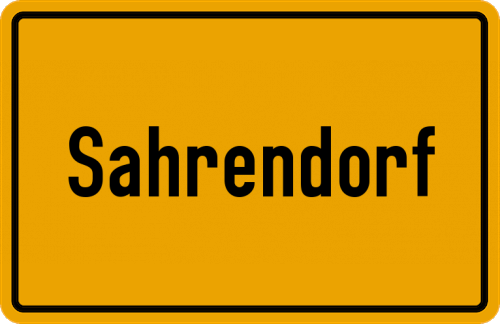 Ortsschild Sahrendorf