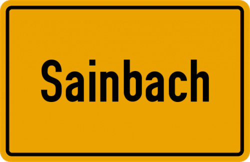 Ortsschild Sainbach