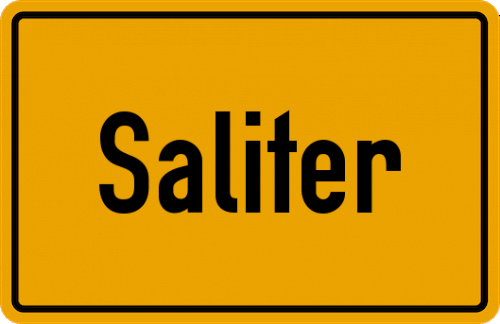 Ortsschild Saliter