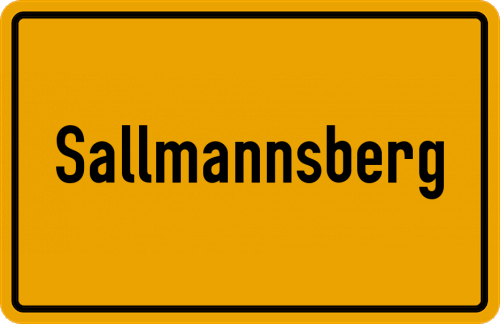 Ortsschild Sallmannsberg, Bayern