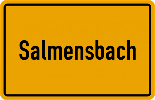 Ortsschild Salmensbach