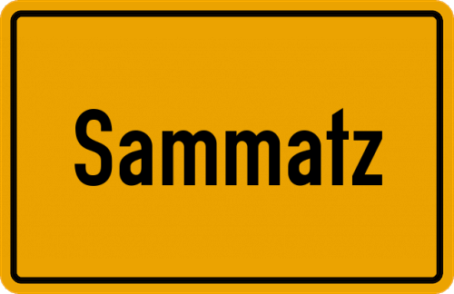 Ortsschild Sammatz