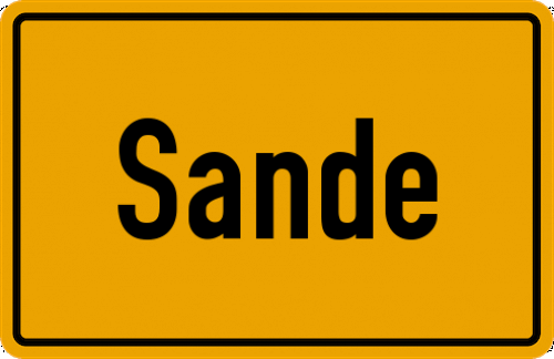 Ortsschild Sande, Westfalen