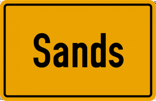 Ortsschild Sands