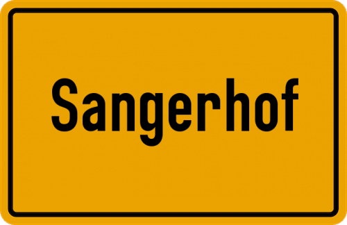 Ortsschild Sangerhof