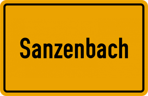Ortsschild Sanzenbach