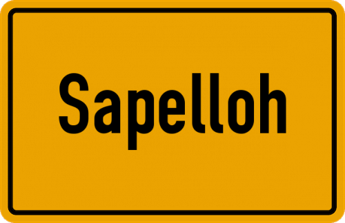 Ortsschild Sapelloh