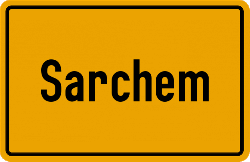 Ortsschild Sarchem