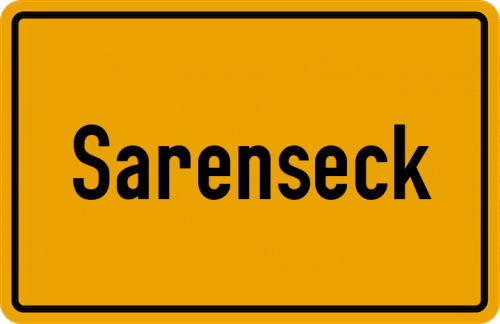 Ortsschild Sarenseck