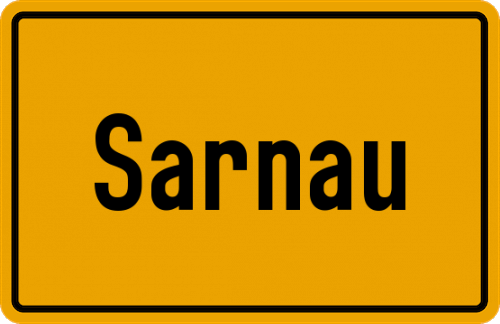 Ortsschild Sarnau