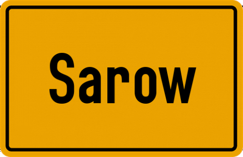 Ortsschild Sarow