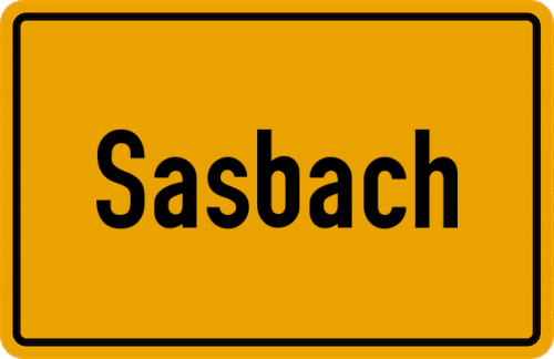 Ortsschild Sasbach am Kaiserstuhl