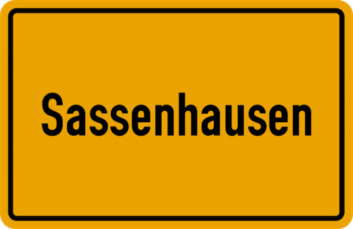Ortsschild Sassenhausen