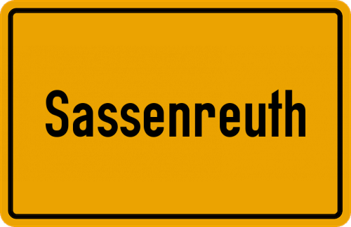 Ortsschild Sassenreuth