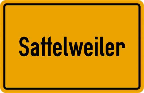 Ortsschild Sattelweiler