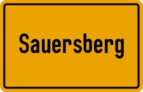 Ortsschild Sauersberg