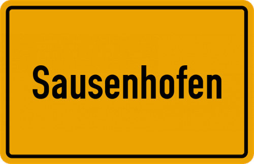 Ortsschild Sausenhofen