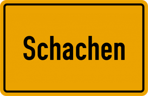 Ortsschild Schachen, Kreis Fulda