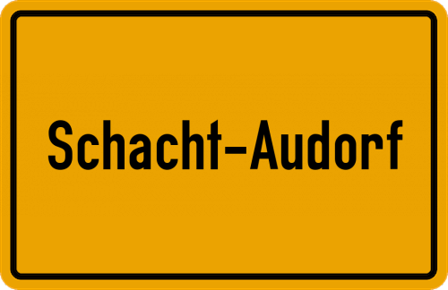 Ortsschild Schacht-Audorf