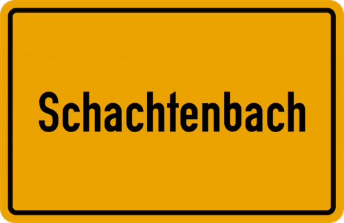 Ortsschild Schachtenbach