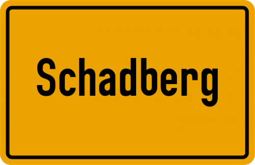 Ortsschild Schadberg