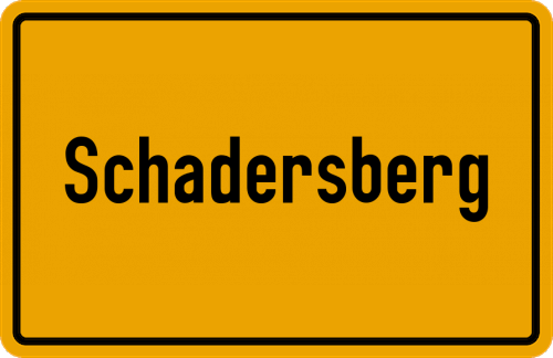 Ortsschild Schadersberg