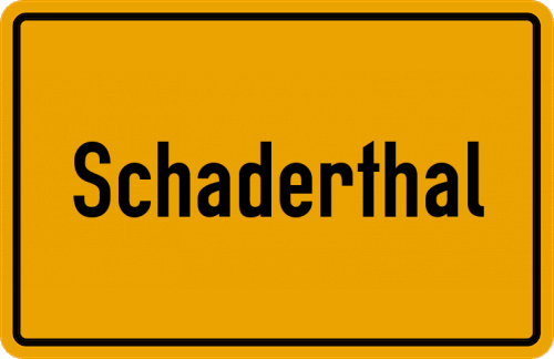 Ortsschild Schaderthal