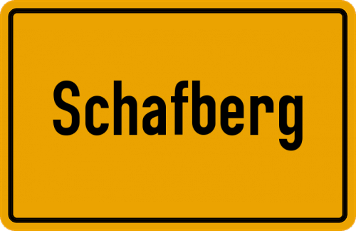 Ortsschild Schafberg
