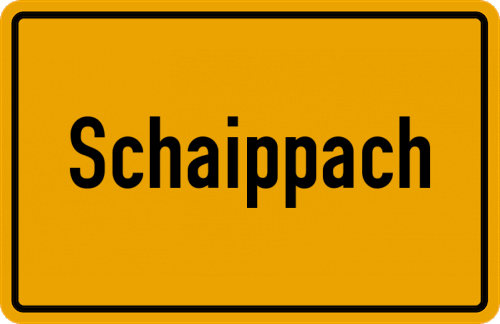Ortsschild Schaippach