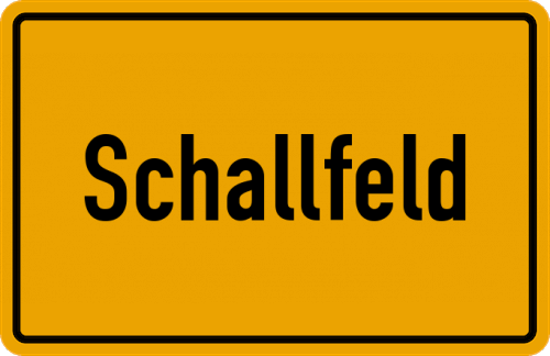 Ortsschild Schallfeld