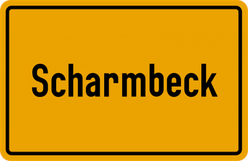 Ortsschild Scharmbeck, Buchwedel