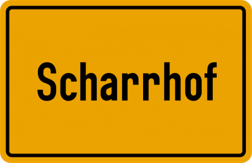 Ortsschild Scharrhof